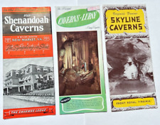 3 Vintage 1954 Travel Brochures Shenandoah Luray & Skyline Caverns Virginia picture