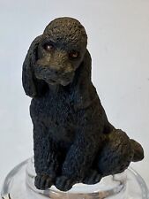 1985 WHISKERS BY Artist MARTHA CAREY BLACK POODLE Sand Cast Statue Hand Crafted picture