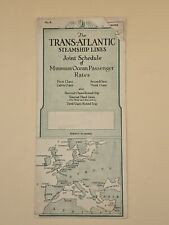 VTG 1930's 1940's TRANS-ATLANTIC Steamship Lines Joint Schedule &Rates Brochure picture