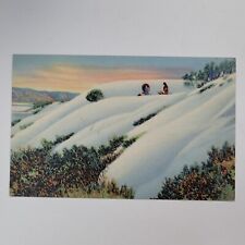 The Great White Sands Linen Postcard A National Monument Alamogordo New Mexico picture