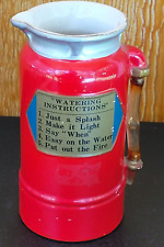 Fire Extinguisher Fireman Ceramic Creamer Water Pitcher Firefighter Mug Vtg Rare picture