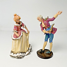 2 Dept 56 Resin Figurine Ornaments Turn of the Century Couple Rare and Unique picture
