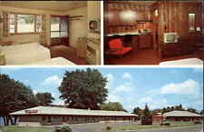 Cadilac Michigan MI South Shore Motel TV Interior View c1950s-60s Postcard picture