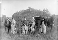 old west American female homesteders 1888 Vintage Old Photo 8 x 10  Reprint picture
