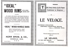 1896 LE VOLCE The Only Daily Cycle Paper in Belgium BRUSSELS Bicycle Trade Ad picture