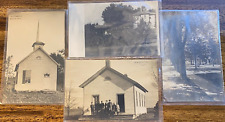 RPPC 4 Lot Church Buggy Street School people circa 1910 postcard Lot picture