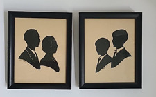 1930's Vintage Paper Cut Silhouettes Signed and Dated 1939 picture