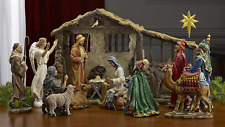 16 Piece Deluxe Edition Christmas Nativity Set with Real Gold - 7 Inch Scale picture