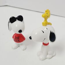 Vintage Snoopy Joe Cool Figurine + Snoopy & Woodstock Figure (2) Lot Applause picture