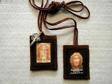 Scapular of the Passion of Christ Brown Scapular 100%Wool Handmade in USA picture