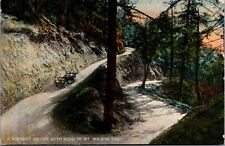 Vtg Old Car Turnout on Dirt Road Mt Wilson California CA 1910s Unused Postcard picture