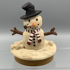 Our American Gift Company Candle Topper Snowman Seasonal Frosty Holiday Decor picture