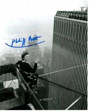 PHILIPPE PETIT Signed 8x10 HIGH WIRE ARTIST TWIN TOWERS NYC Photo w Hologram COA picture