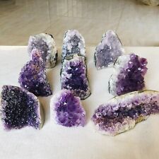 2465g 9PCS Natural Agate Amethyst geode quartz crystal cluster Mineral Healing picture