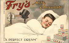 Fry's Milk Chocolate Boy Smiling Sleeping Dreaming 1907 Used Postcard picture