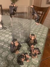 Collectable Figures Thailand Lot Of 6 Chimpanzee Chimps Monkey Decorative picture