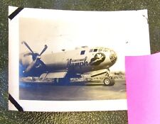 Original 1940s Black & White Photo B-29 Superfortress CONSTANT NYMPH Bent Prop picture