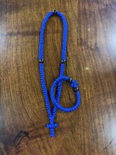 Set: Orthodox Christian Prayer Rope Rosary Komboskini, 100 and 33 knots, Blue picture