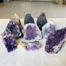 2447g 9pcs Natural Agate Amethyst geode quartz crystal cluster Mineral Healing picture