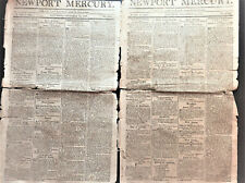 2 Newport Mercury Newspapers 1807, News of Congress, European Affairs, Customs & picture