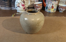 Small salt glaze crock or pot (mustard pot?) unknown maker  4