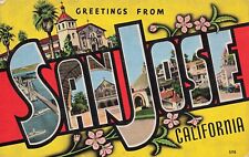 San Jose California Large Letters Postcard LP47 picture
