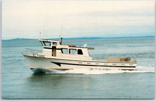 WESTPORT, WASH. FISHING POSTCARD, Advertising, El Tigre, Boat, Tuna, Salmon+++ picture