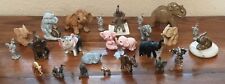 Vintage Elephant Figurines (Lot of 25) Collectable Mixed Media Ceramic Stone etc picture