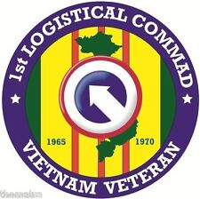 ARMY VIETNAM VETERAN 1ST LOGISTICAL COMMAND BUMPER CAR STICKER DECAL picture