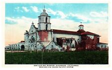 Oceanside CA Calif San Luis Rey Mission King of Missions, Union Pacific Postcard picture