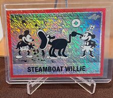 2023 Leaf Metal Mickey Mouse Steamboat Willie - Red Shimmer # /25 picture