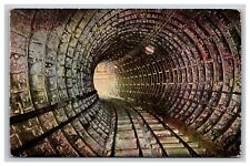 Hudson River Subway Tunnel Curve, New York City New York NY Postcard picture