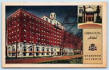 Postcard Orrington Hotel Street View Evanston Illinois Unposted picture