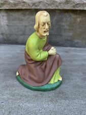 Vintage Holland Mold Nativity Ceramic Kneeling Man Joseph 5