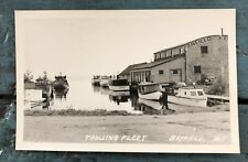 Trolling Fishing Fleet Bayfield WI RPPC Postcard picture