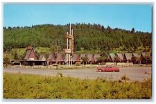 c1950's Ranch Motel & Restaurant Cabin Classic Cars Oakland Oregon OR Postcard picture