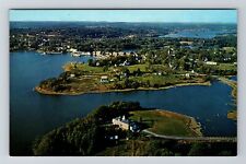 Damariscotta ME-Maine, Aerial, Miles Memorial Hospital Vintage Postcard picture