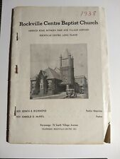 Vintage 1938 Rockville Centre NY Baptist Church Directory picture