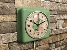 VTG GE SINCLAIR DINO SUPREME OIL OLD GAS STATION ADVERTISING WALL CLOCK SIGN CAN picture