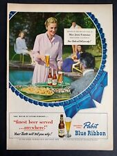 Vintage 1949 Pabst Blue Ribbon Beer Joan Fontaine Print Ad picture