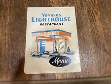 Yonkers Lighthouse Restaurant Menu New York 1950's 1960's MCM Vintage Vtg picture