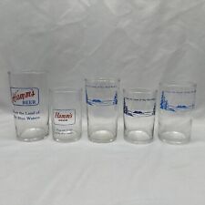 5 Different Vintage Hamm's Beer Glasses Born in the Land of Sky Blue Waters picture