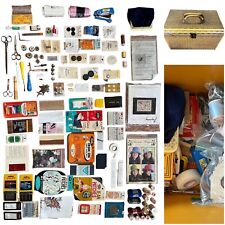 Massive Vintage Sewing Collection, Needles, Buttons, Thread, Scissors, And More picture