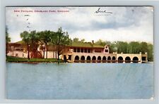 Chicago IL-Illinois, New Pavilion at Douglass Park, c1909 Vintage Postcard picture