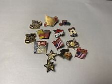 Lot of 14 Vintage Wendy’s Fast Food Employee Uniform Shirt Hat Pins picture
