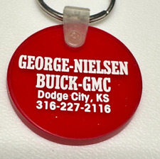 Dodge City Kansas George Nielsen Buick Dealership Auto Car Dealer Motor Keychain picture