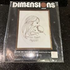 Dimensions Crewel 1017 Mother and Child Birth record 1978 Vintage UNOPENED NOS picture