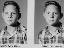 6Y Photograph School Portrait Boy School Days 1954 Double Photo Strip 1950's  picture