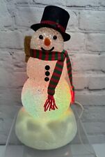 Avon Chilly Sam Light Up Snowman Color Changing Lamp Christmas Decor Complete picture