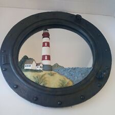 Ship Faux Porthole Mirror Raised Light House 14